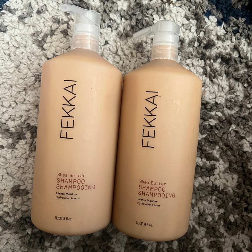 FEKKAI SHEA BUTTER SHAMPOO 33.8 oz, LOT OF 2